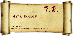 Tök Rudolf névjegykártya