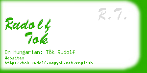 rudolf tok business card